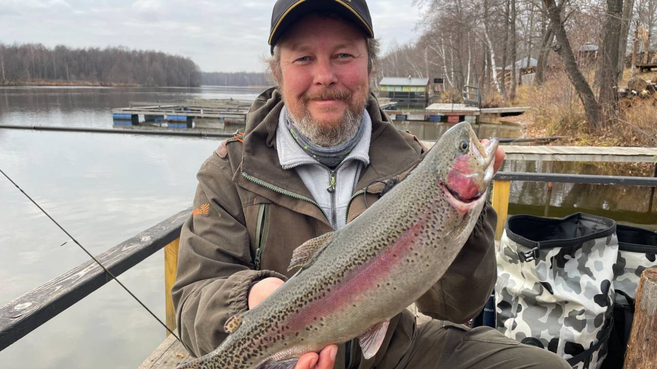 Осень. Юхро. Форель на спиннинг. Запускаем призовых рыб.