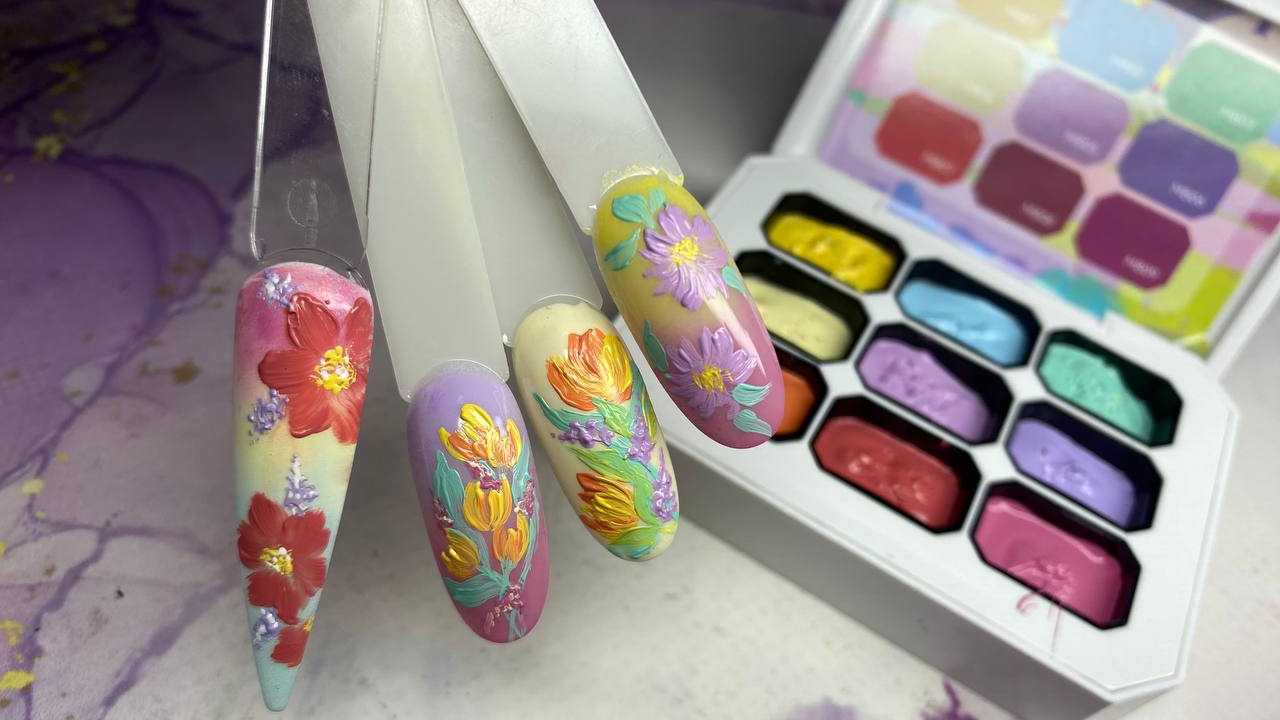 Гель краски в палетке с AliExpress 💥Порисуем? 😉💅 смотреть онлайн