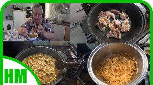 Готовлю еду вместе с вами. Суп-пюре, плов с перловкой, лапша и соленая горбуша.