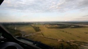 Санкт-Петербург Заход и посадка из кабины пилота и штурманской кабины Ту-134.