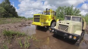 Кировец против Краза на бездорожье. Радиоуправляемые грузовики