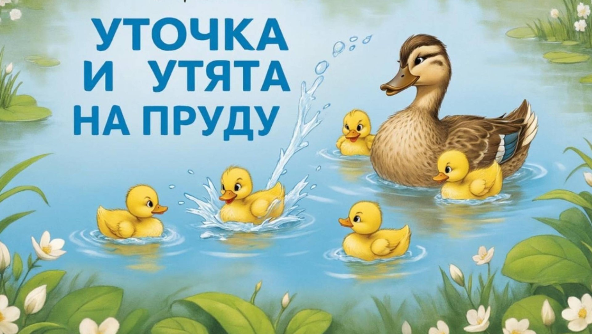 Мультфильм для детей. Уточка и утята на пруду смотреть онлайн