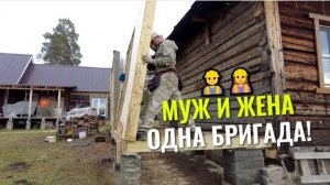 Стены растут на глазах! Продолжаем строить каркасный пристрой с женой 👷👷✨