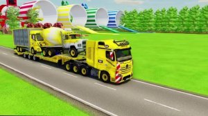 МУЛЬТИКИ ПРО ГРУЗОВИКИ. Весёлые автовозы: везём машинки по всему городу!