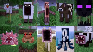 ВСЕ ВИДЫ СТРАШНЫХ ВЕРСИЙ МОБОВ В МАЙНКРАФТ ! SCARY MOBS ADDON MOD MINECRAFT BEDROCK