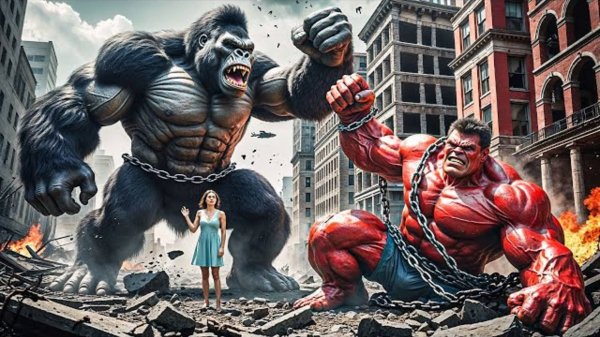 Кинг-Конг против Красного Халка
