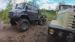 RC Краз против UNIMOG 6х6 на бездорожье