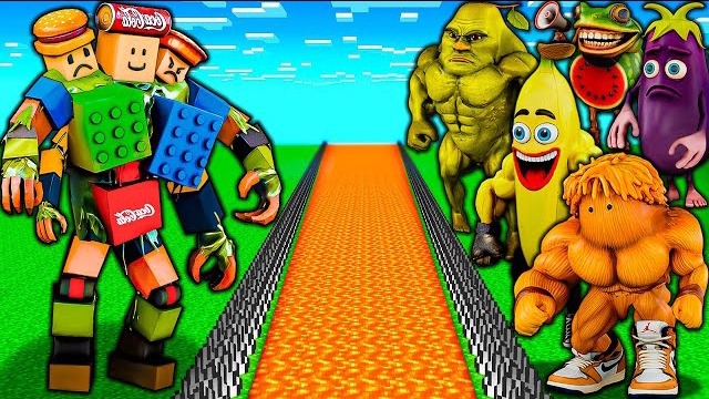 ВЫЖИВАНИЕ ЛЕГО БОССА НУБИНИ против БРЕЙНРОТА МЕМА в МАЙНКРАФТ смотреть онлайн