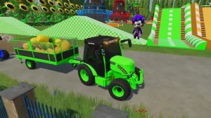 МУЛЬТИКИ ДЛЯ МАЛЫШЕЙ. ТРАКТОР ПЕРЕВОЗИТ АНАНАСЫ НА ДЕТСКОЙ ФЕРМЕ.
