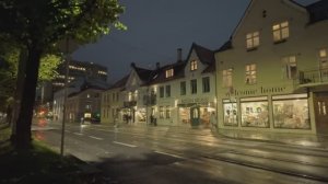 Дождливая ночь в Бергене | Атмосферная пешеходная экскурсия в формате 4K