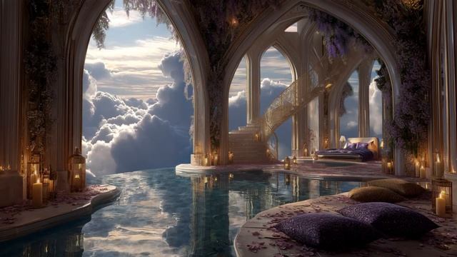 За облаками - Расслабляющая музыка для сна и отдыха, фоновая музыка смотреть онлайн