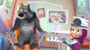 Маша и медведь зубной врач