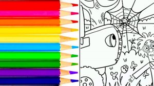 Синий трактор раскраска | Видео для детей | Ютюбик kids