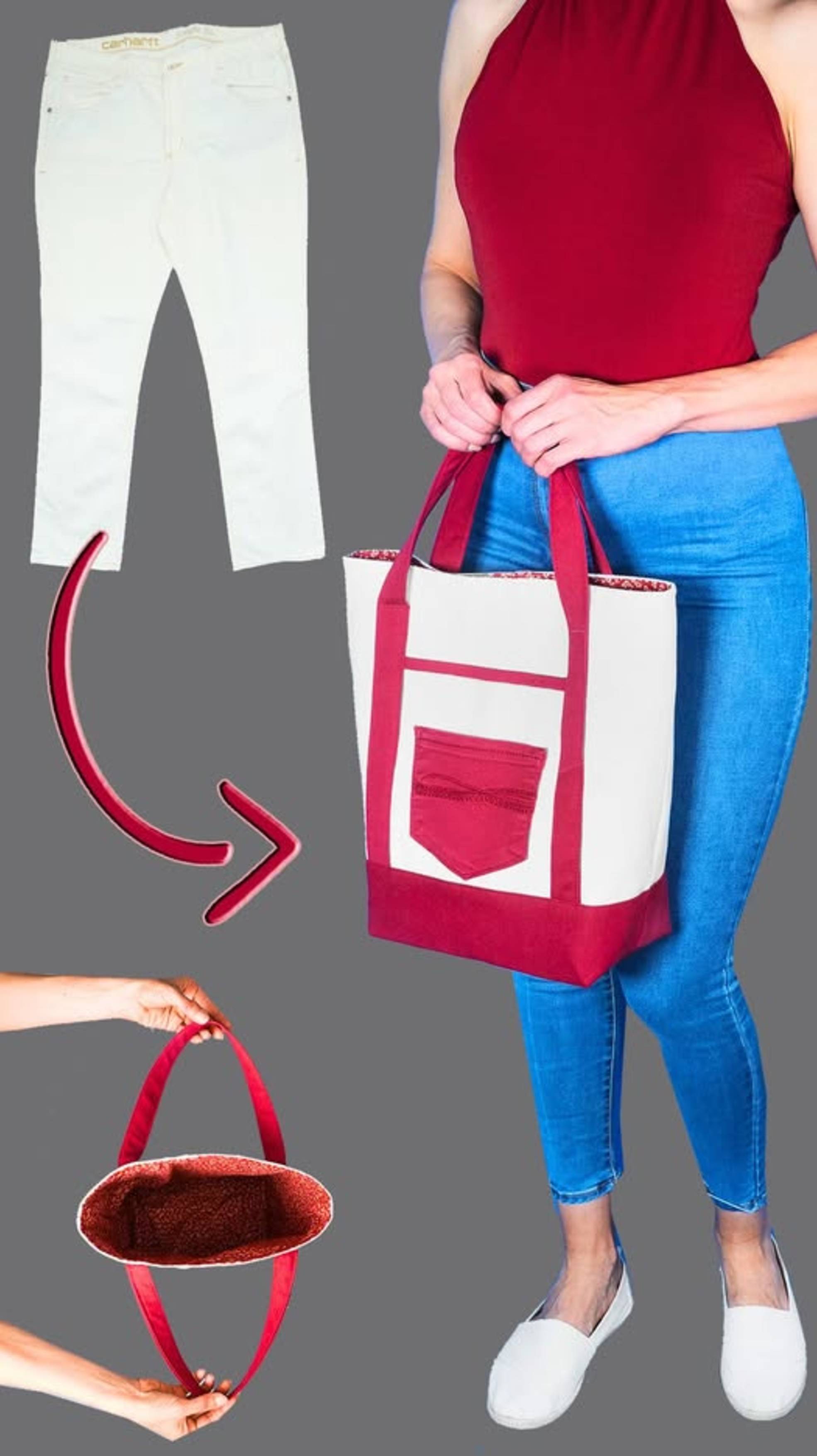 Как легко сшить сумку-шоппер своими руками из старых джинсов MiARTi Лаборатория Рукоделия 👜✂️