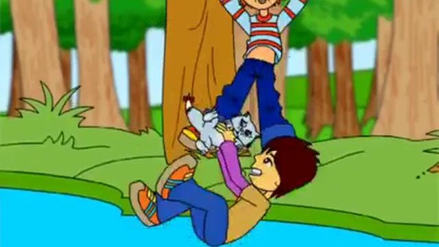 Мультфильм "Маленький котёнок с героями волшебного леса"