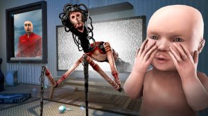 МОЙ РЕБЕНОК ПОСМОТРЕЛ СВОЙ ПЕРВЫЙ ФИЛЬМ УЖАСОВ! УГАР И БЕЗУМИЕ В Garry`s Mod