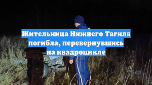 Жительница Нижнего Тагила погибла, перевернувшись на квадроцикле
