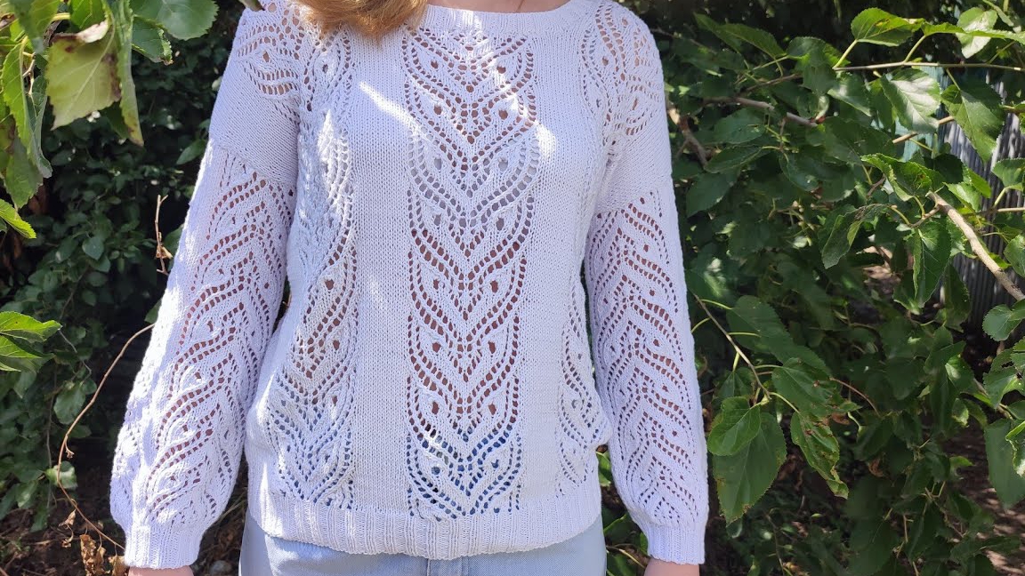 МК.Шикарный джемпер спицами! 2-часть