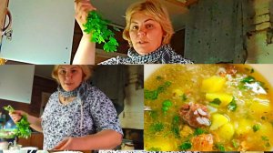 Жизнь в деревне. Убираю двор. Готовлю обед