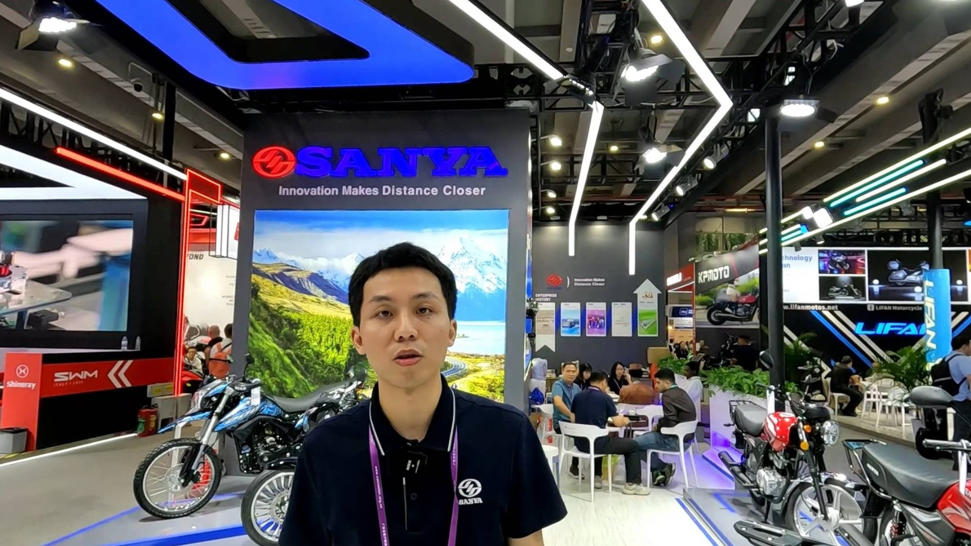 Мотоциклы SANYA. Интервью на выставке CFAIR. смотреть онлайн