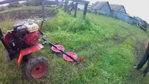 Косилка Заря к мотоблоку ОКА .Купил и всем соседям начал косить