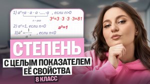 Степень с целым показателем и ее свойства | 8 класс | Саша Теплая