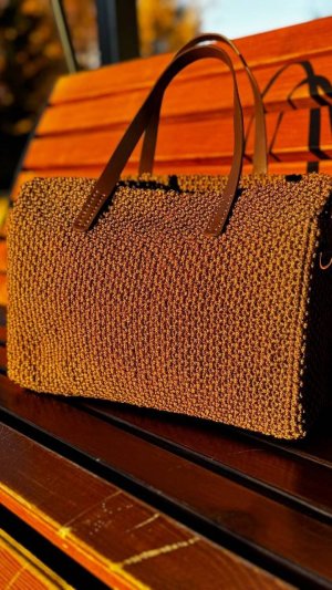 Мастер-класс, сумка классическая, в технике макраме 🤎