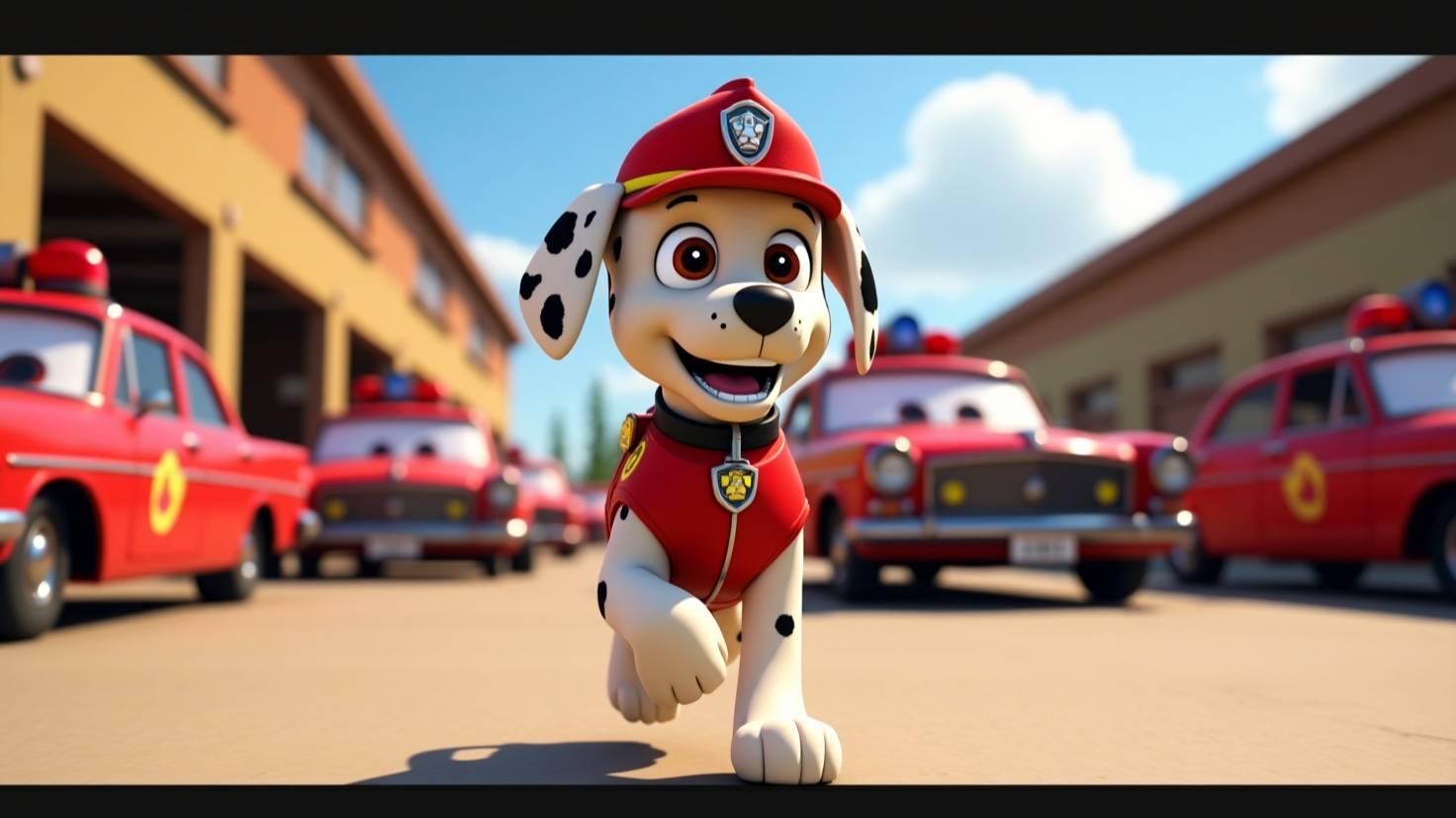 Щенячий патруль, Скай, Маршал, Эверест, Гончик, Крепышь и Зума стали полицейскими водителями смотреть онлайн