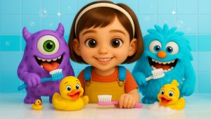 Детский мультфильм | Монстрики учатся чистить зубы 🦷 | Весёлый обучающий мультик для детей