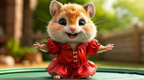 Хомячок на батуте