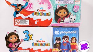 Кукольный домик Габби и DC Плеймобил в Киндер Сюрпризах! Немецкие тройки с отличной сборкой!