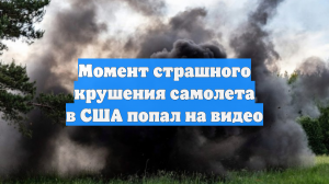 Момент страшного крушения самолета в США попал на видео
