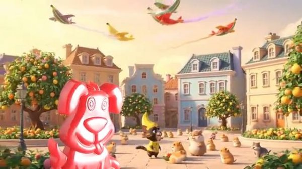 Хомячок супер-герой вместе с желейным псом Стасиком побеждают монстров