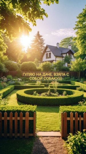 Приехала на дачу, вышла гулять с собакой)))
