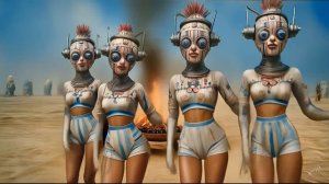 【AI Burning Man (CowGow Style)】 | Surreal AI Art Music Video