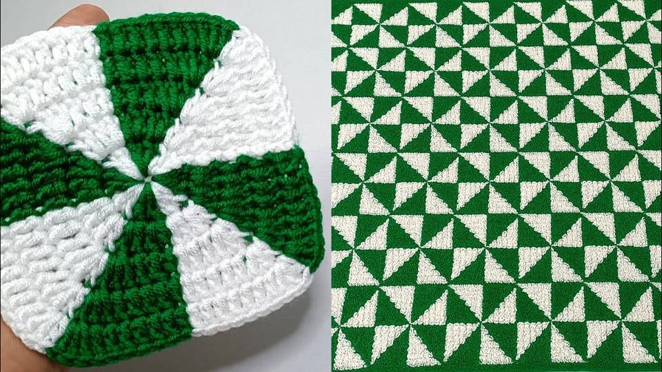 ПОСМОТРИТЕ НА ЭТУ КРАСОТУ! Необычный бабушкин квадрат крючком. Вязание крючком. смотреть онлайн
