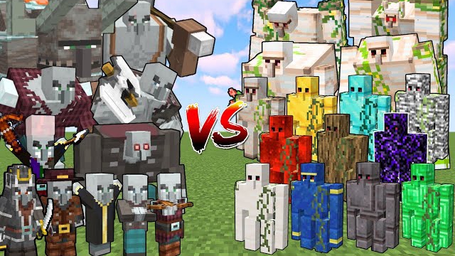 БИТВА ОГРОМНЫХ ГОЛЕМОВ В МАЙНКРАФТЕ смотреть онлайн