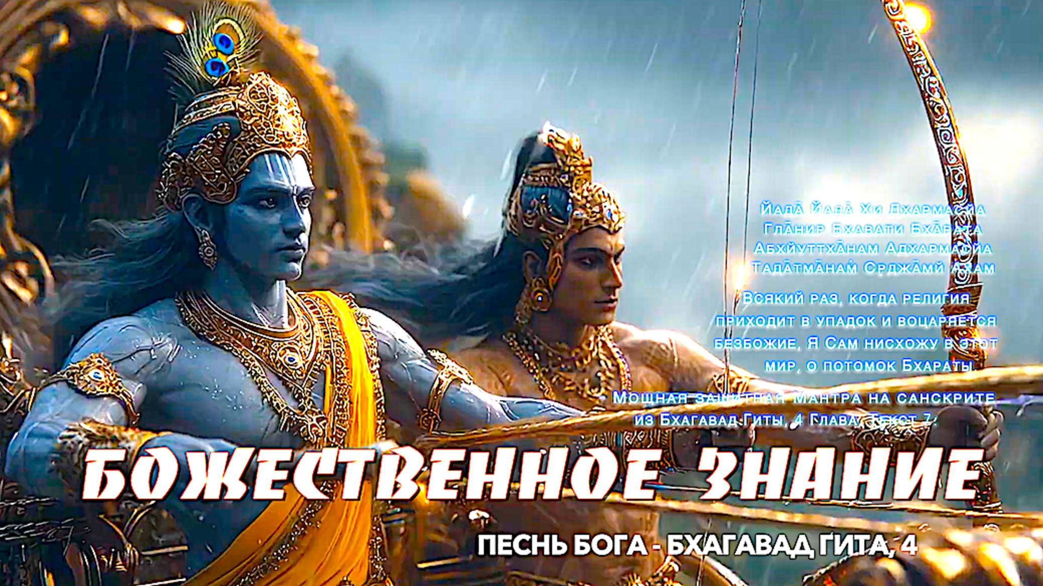 БОЖЕСТВЕННОЕ Знание | Песнь Бога | Бхагавад Гита, 4 глава | смотреть онлайн