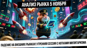 Анализ рынка 5 ноября. Падение на внешних рынках! Что ждет рынок РФ? Нефть, газ, золото, Юань-рубль