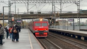 Электропоезд ЭТ2М-136 на пл.Сортировочная им.В.Н.Морозова, октябрь 2025 года