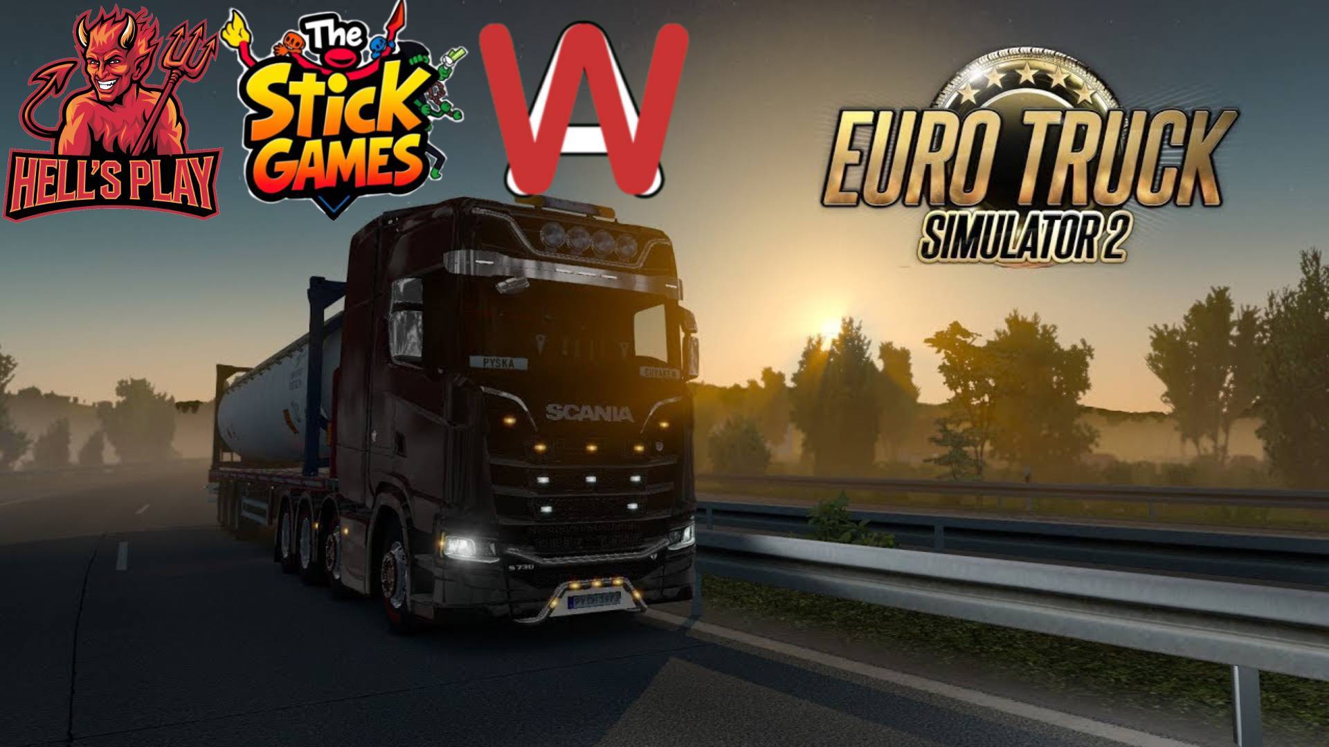 Хеловинский эвент с братюнями в Euro Truck Simulator 2 смотреть онлайн