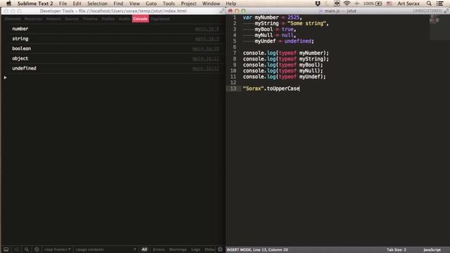 Javascript-джедай #4 - Типы данных и переменные смотреть онлайн