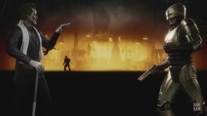 Mortal Kombat 11 - Джокер vs Робокоп. Бруталити