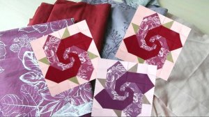 Сложное простым способом, лучшая схема шитья. Лоскутный блок Роза. Пэчворк для начинающих.