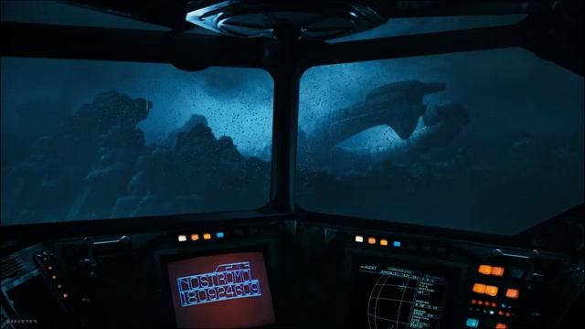 Alien | LV426 Ambience Nostromos Window View with Rainstorm No Facehugger Version смотреть онлайн