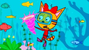 Карамелька раскраска / Три кота Раскраска / Карамелька под водой / Три кота три хвоста / мультик