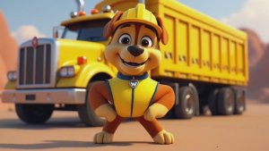 Щенячий патруль, Скай, Маршал, Эверест, Гончик, Крепышь и Зума стали водителями автопоездов