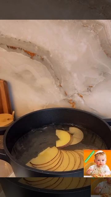 🌹 Цветущая роза из яблока для чая.