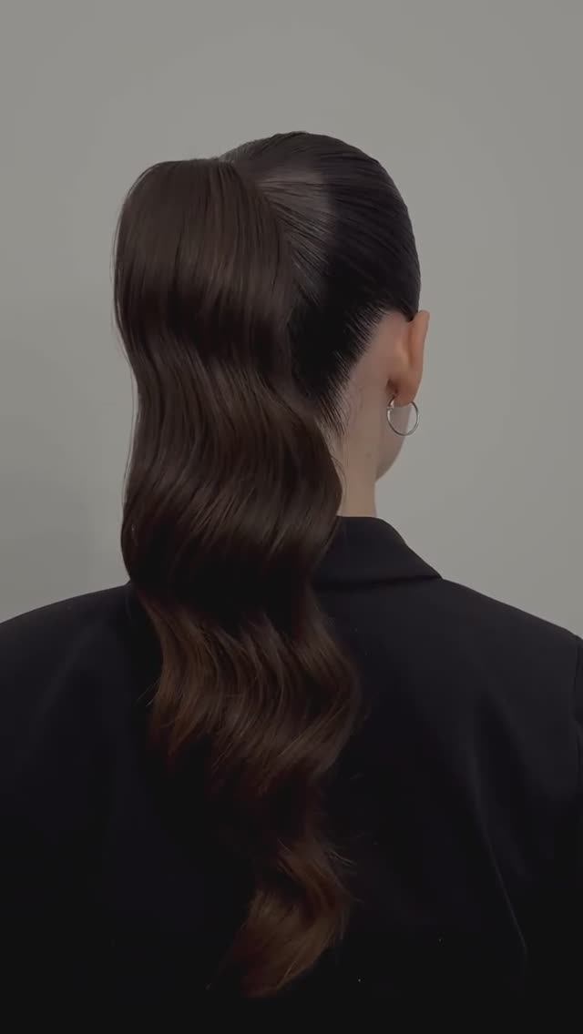 Стильный голливудский хвост #прическа #укладка #волосы #хвост