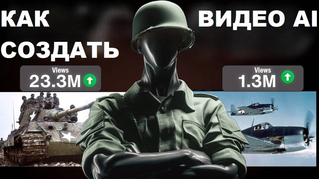Как я создаю эти ВИРУСНЫЕ видеоролики о ВТОРОЙ мировой войне, используя ТОЛЬКО ИСКУССТВЕННЫЙ